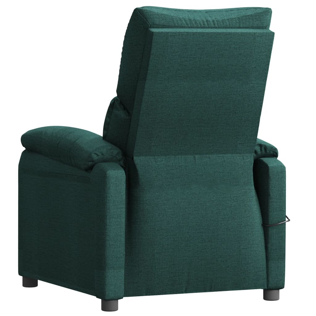 Poltrona elétrica reclinável tecido verde-escuro