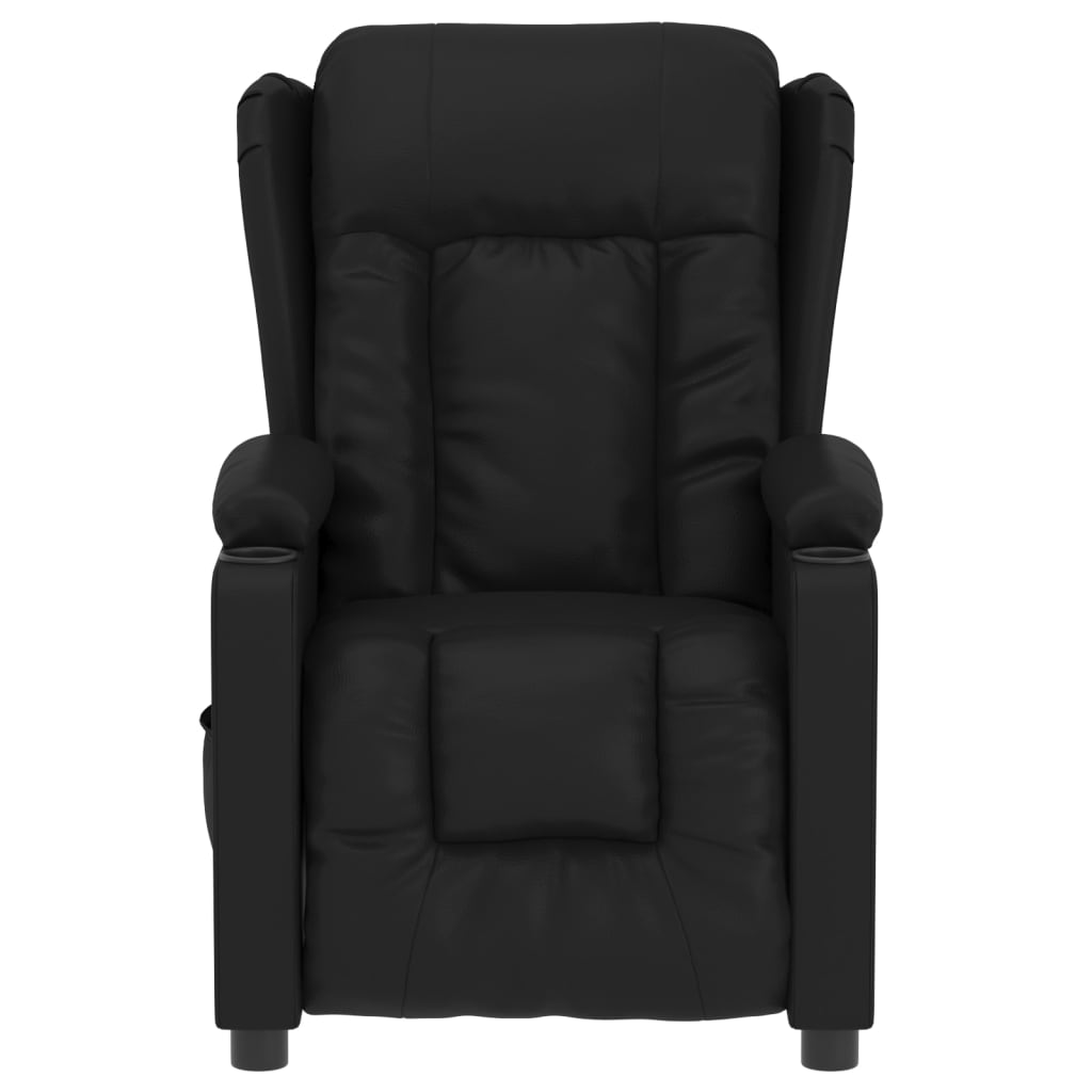 Poltrona reclinável elétrica couro artificial preto