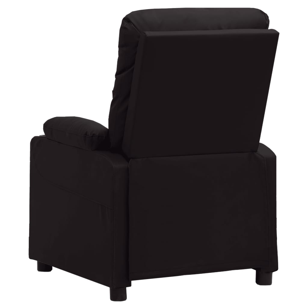 Poltrona reclinável elétrica couro artificial preto
