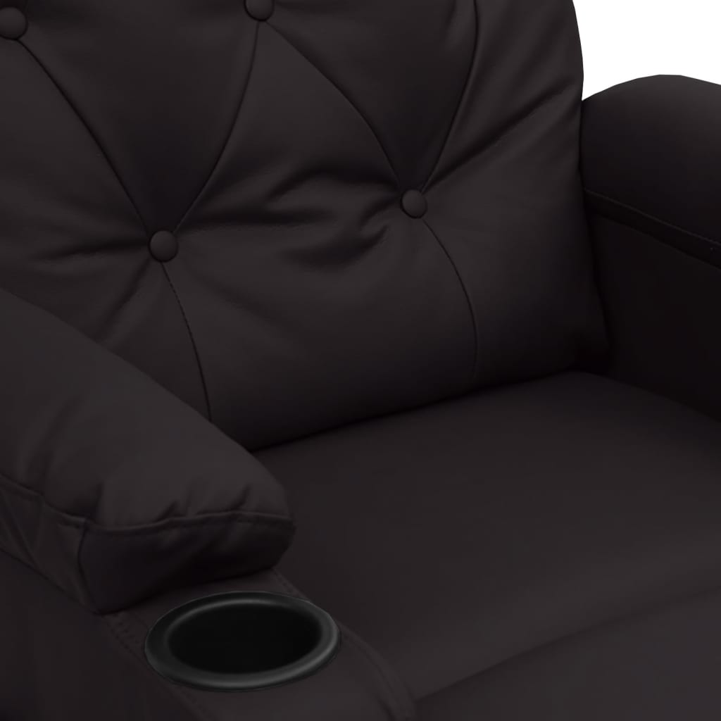 Poltrona reclinável elétrica couro artificial preto