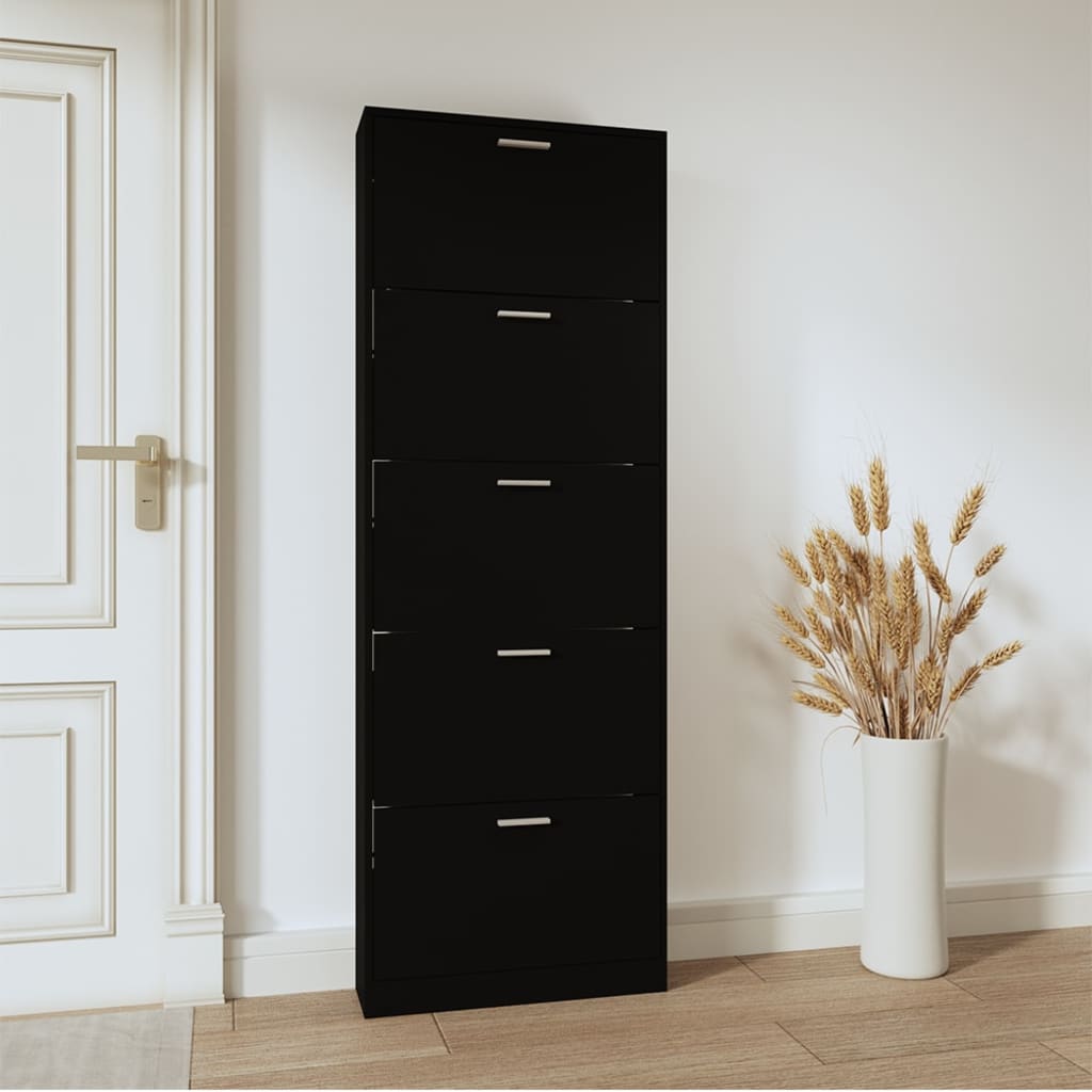 Sapateira 59x17x169 cm derivados de madeira preto