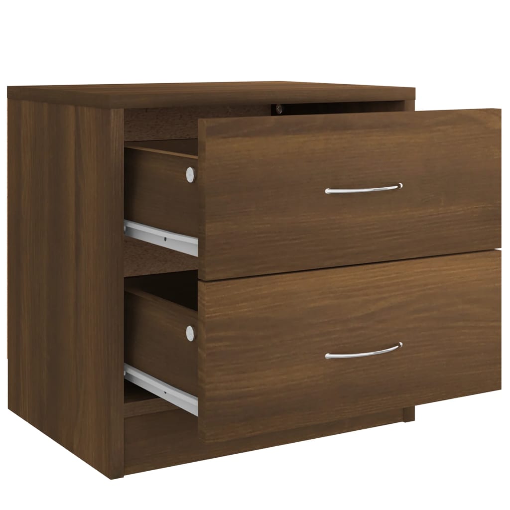 Mesa de cabeceira 40x30x40 cm contraplacado carvalho castanho