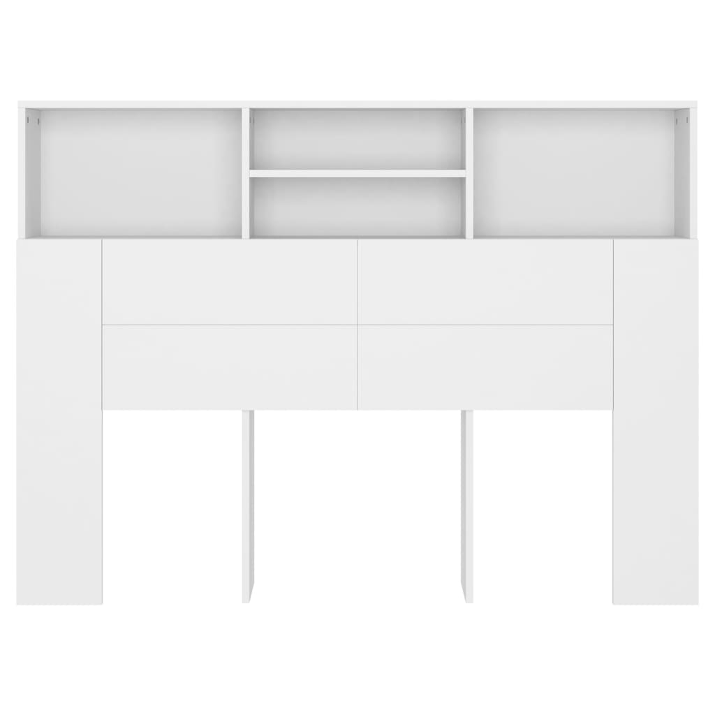 Armário de cabeceira 140x19x103,5 cm branco