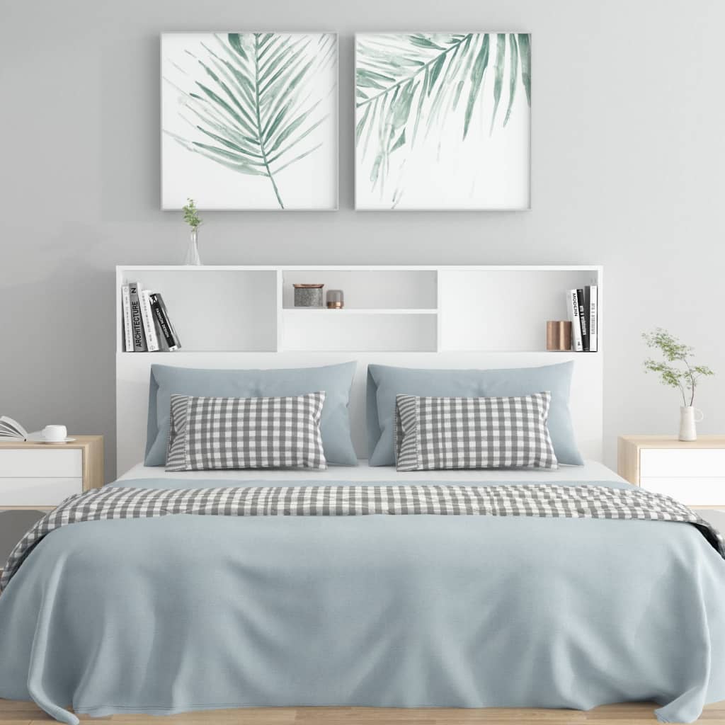 Armário de cabeceira 160x19x103,5 cm branco