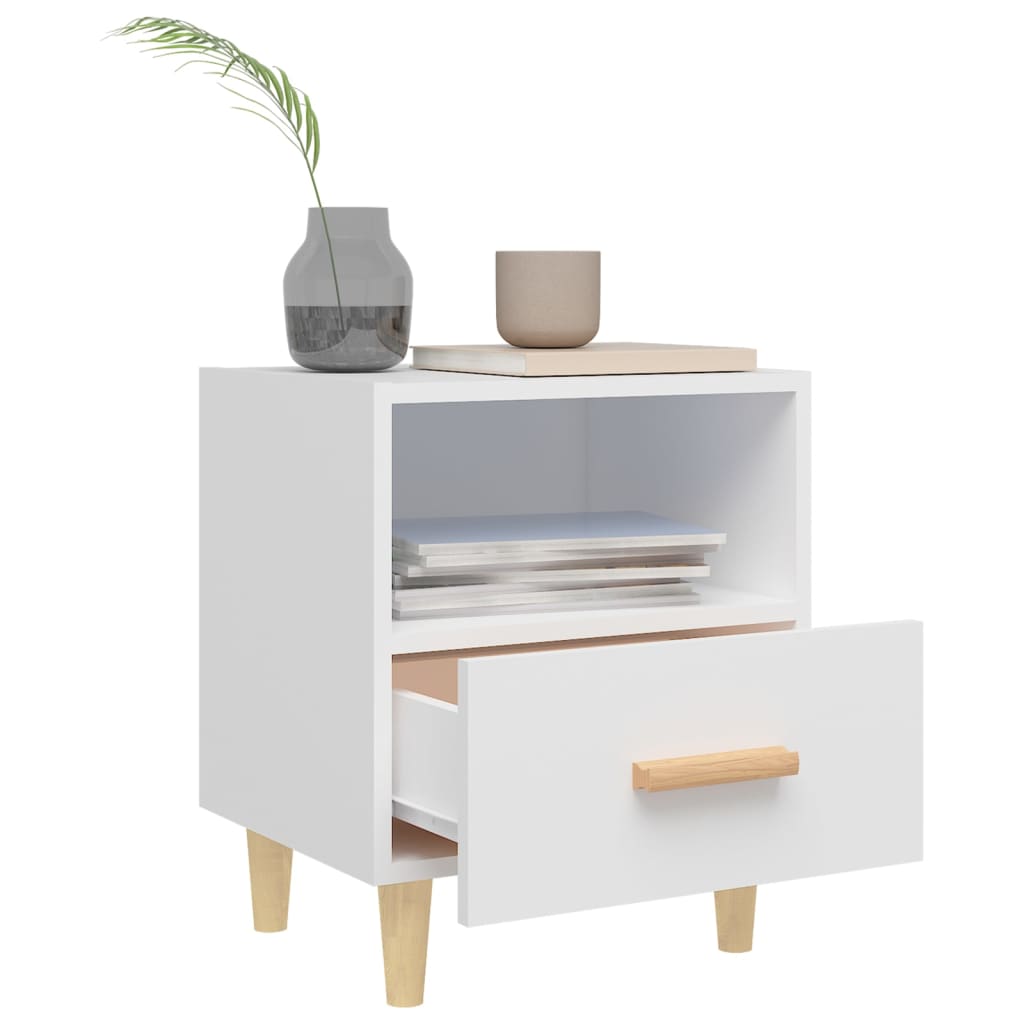 Mesas de cabeceira 2 pcs 40x35x47 cm branco