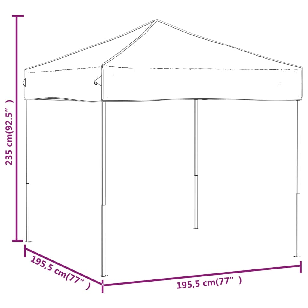 Tenda para festas dobrável 2x2 m branco