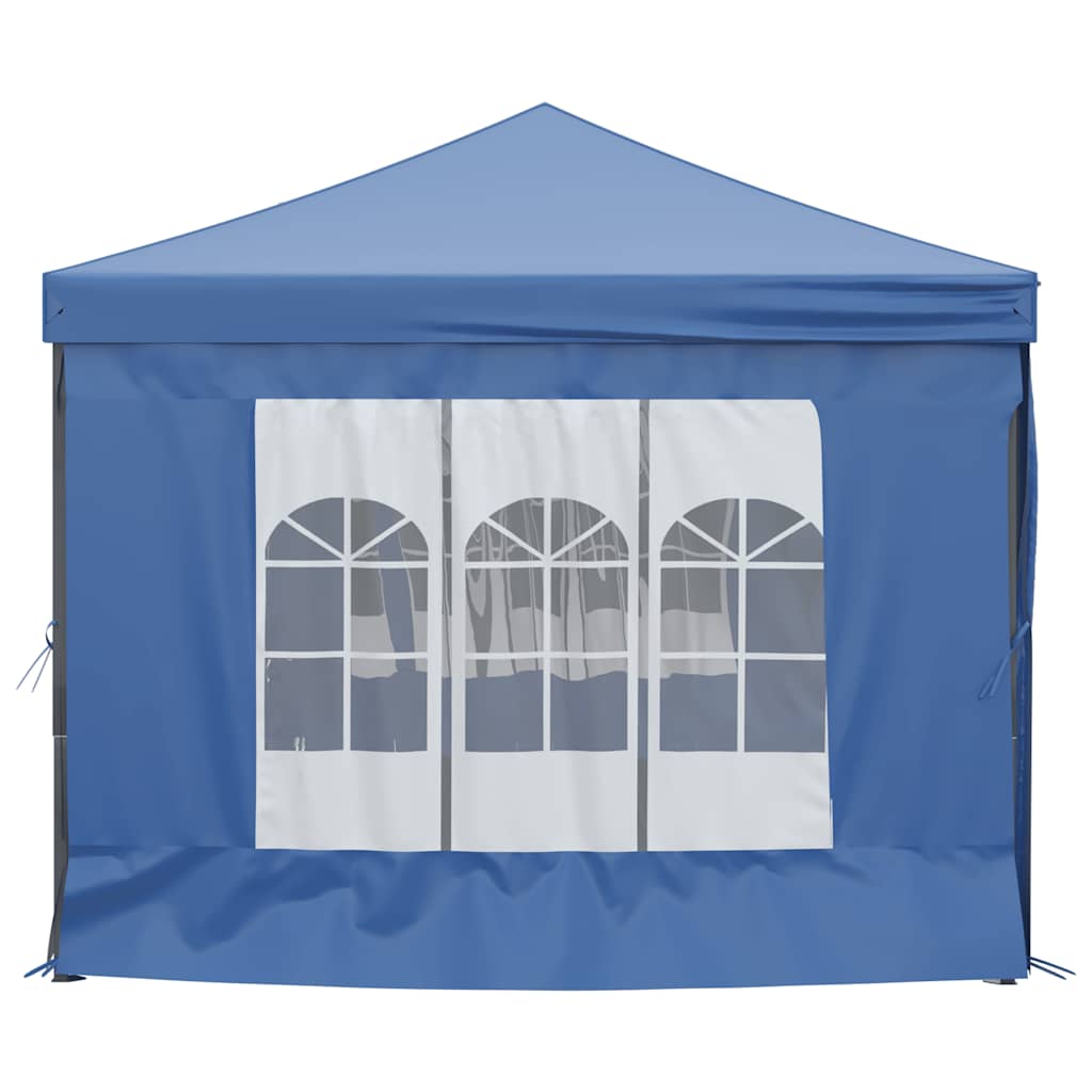 Tenda para festas dobrável com paredes laterais 3x6 m azul