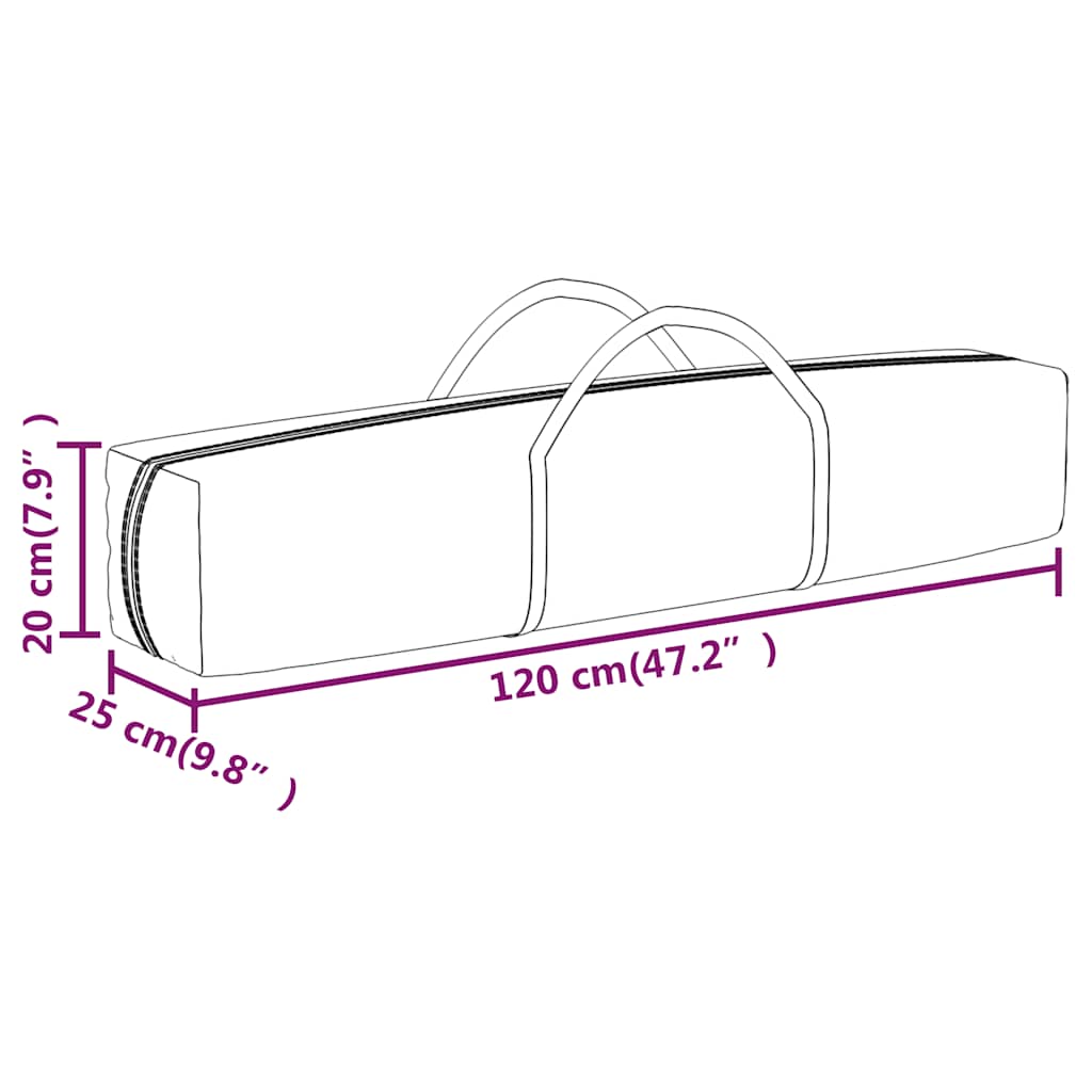 Tenda para festas dobrável com paredes laterais 3x6 m branco