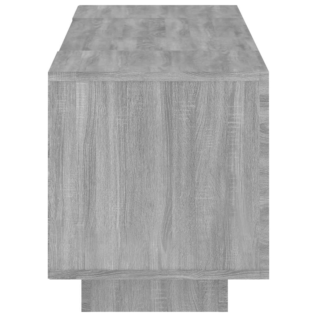 Móvel de TV com luzes LED 160x35x40 cm sonoma cinzento