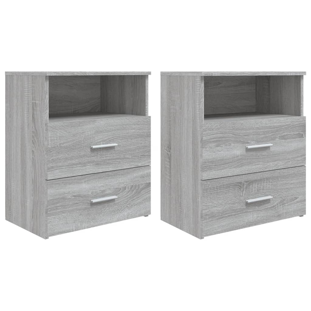 Mesas de cabeceira 2 pcs 50x32x60 cm sonoma cinzento