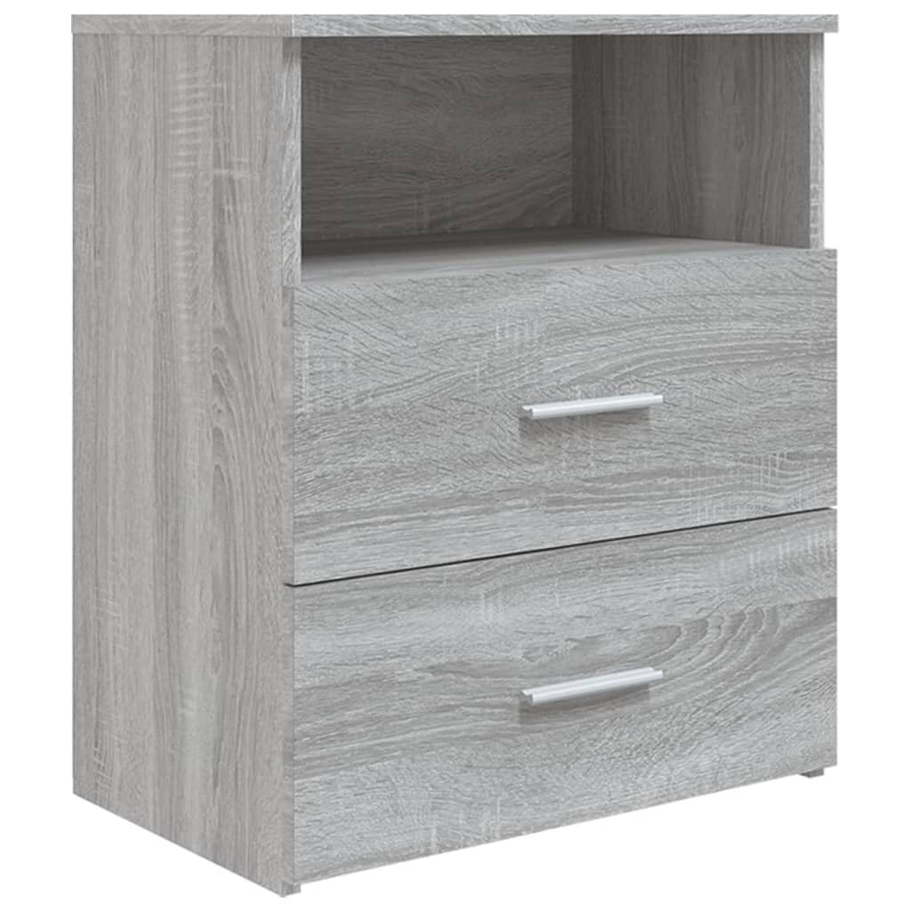 Mesas de cabeceira 2 pcs 50x32x60 cm sonoma cinzento