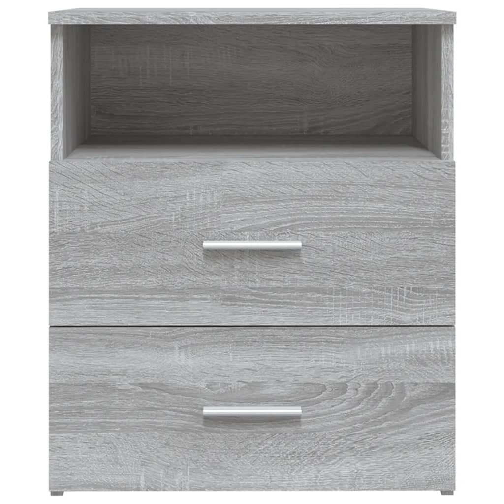 Mesas de cabeceira 2 pcs 50x32x60 cm sonoma cinzento