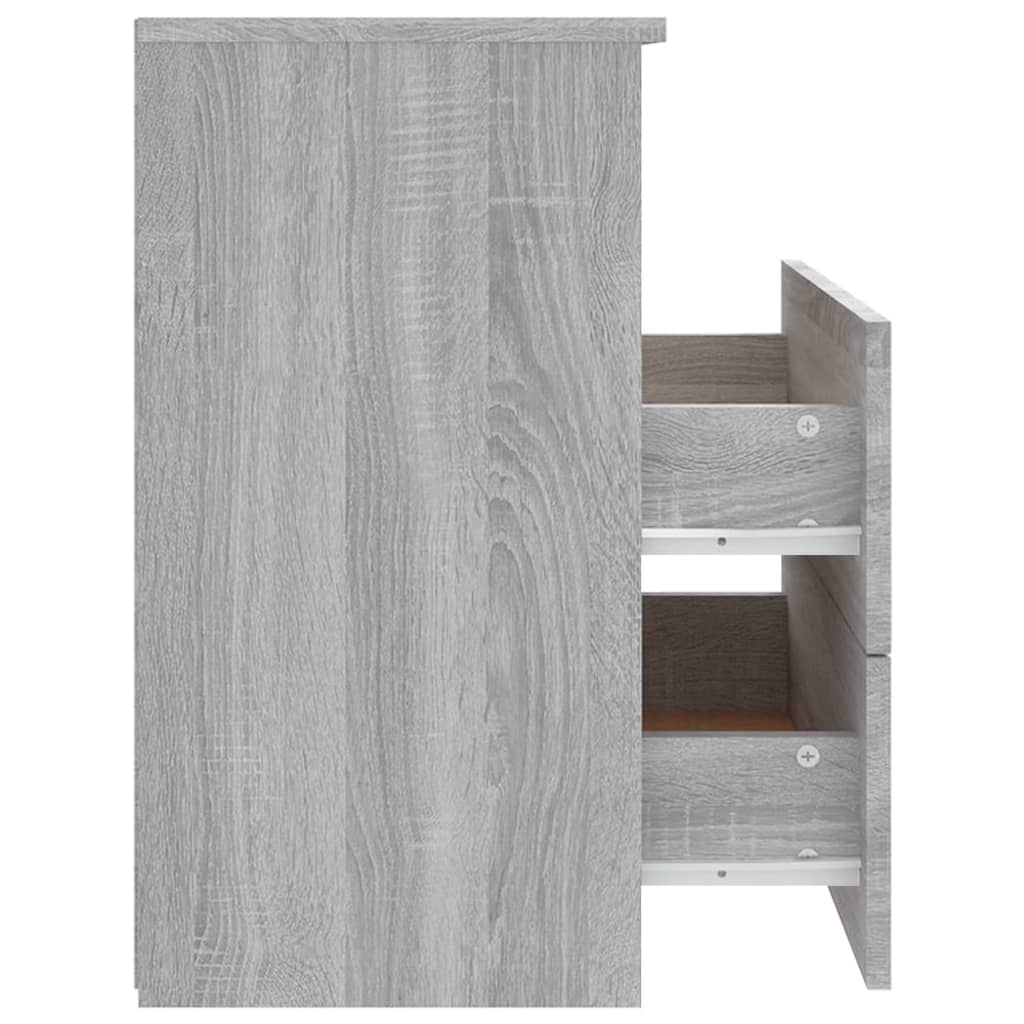 Mesas de cabeceira 2 pcs 50x32x60 cm sonoma cinzento