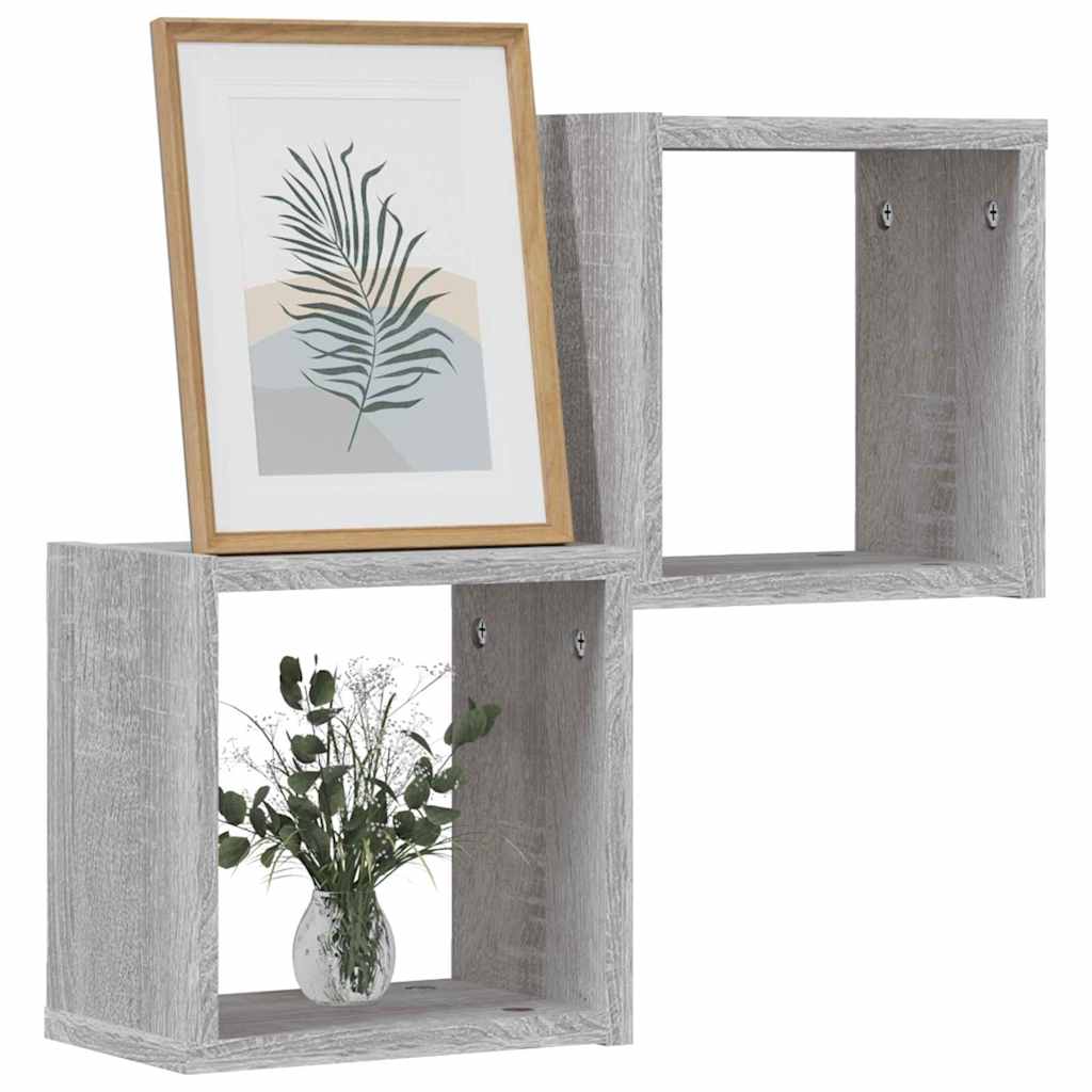 Prateleiras de Parede 2 pcs Cinzeto 26 x 15 x 26 cm