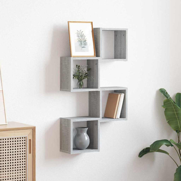 Prateleiras de Parede 4 pcs Cinzeto 26 x 15 x 26 cm