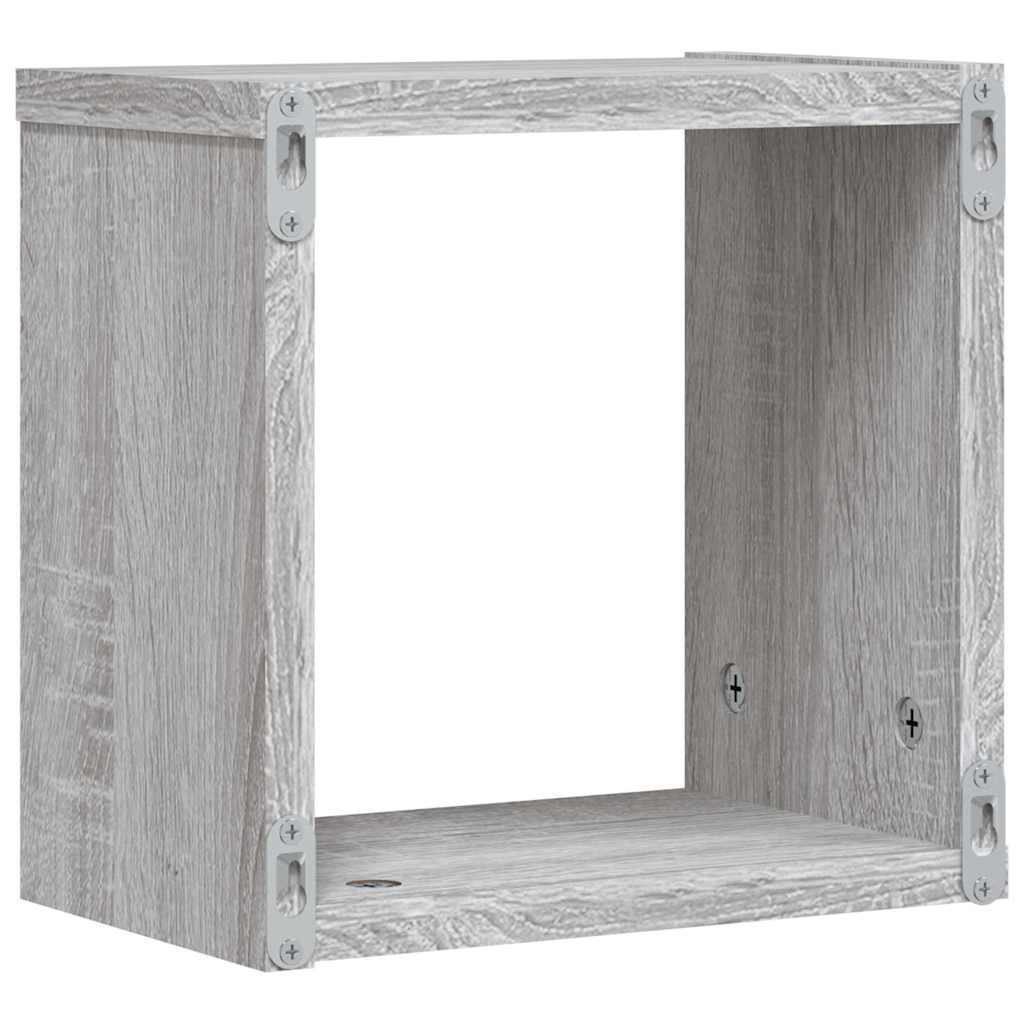 Prateleiras de Parede 4 pcs Cinzeto 26 x 15 x 26 cm