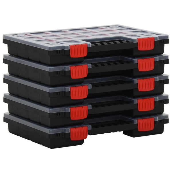 Caixas de arrumação 5 pcs 34,5x25x5 cm polipropileno