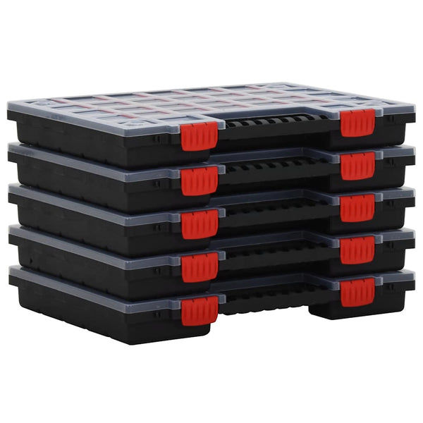 Caixas de arrumação 5 pcs polipropileno 40x30x5 cm