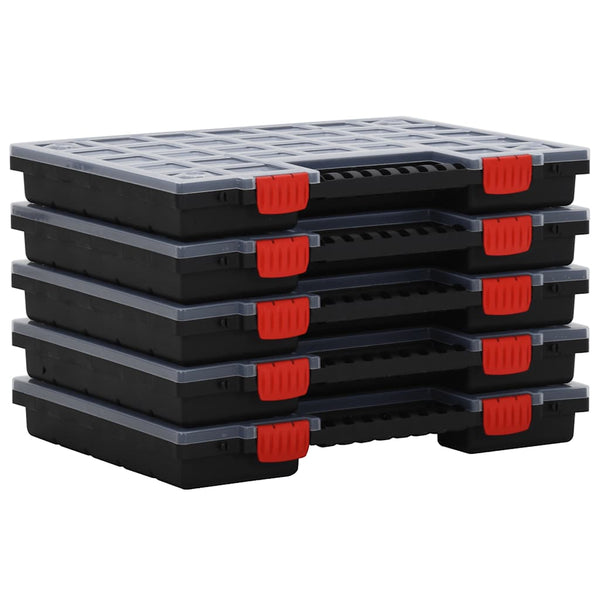 Caixas de arrumação 5 pcs polipropileno 40x30x5 cm