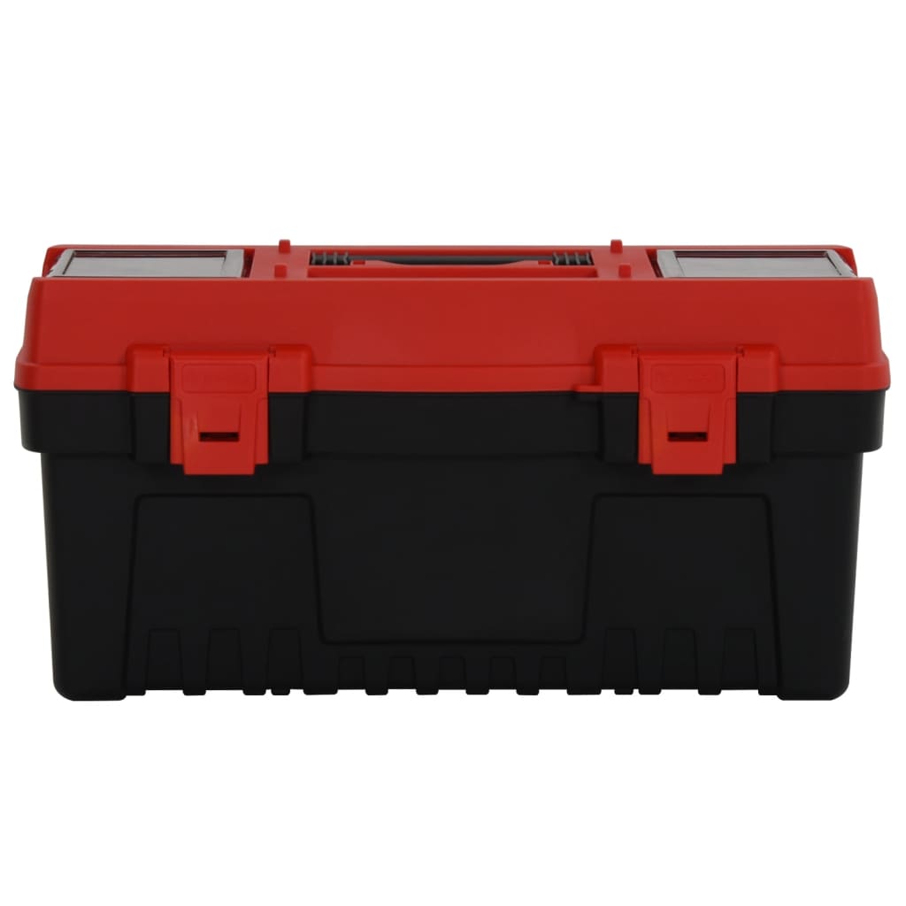 2 pcs conjunto de caixas de ferramentas PP preto/vermelho