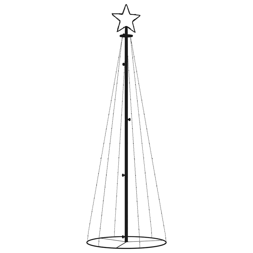 Árvore de Natal em cone 108 luzes LED 70x180 cm colorido