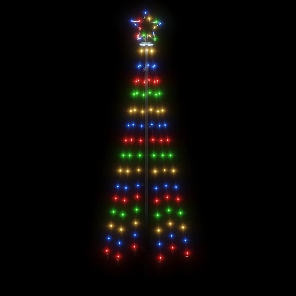 Árvore de Natal em cone 108 luzes LED 70x180 cm colorido