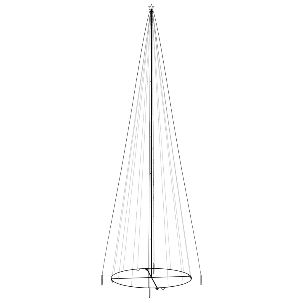 Árvore de Natal em cone 1134 LEDs 230x800 cm colorido