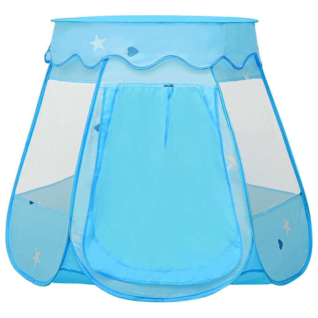 Tenda de brincar infantil com 250 bolas 102x102x82 cm azul