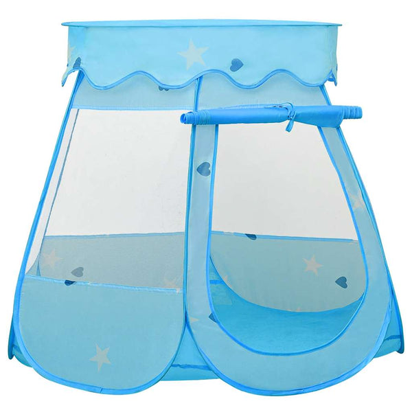 Tenda de brincar infantil com 250 bolas 102x102x82 cm azul