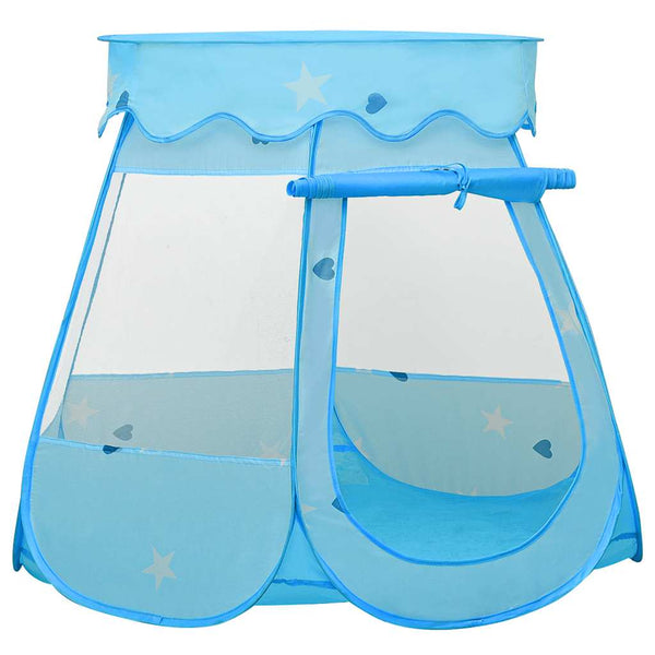 Tenda de brincar infantil com 250 bolas 102x102x82 cm azul