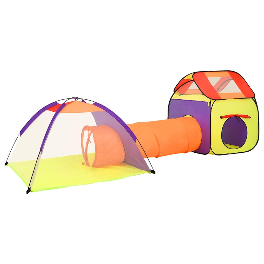 Tenda de brincar infantil com 250 bolas 338x123x111 cm multicor