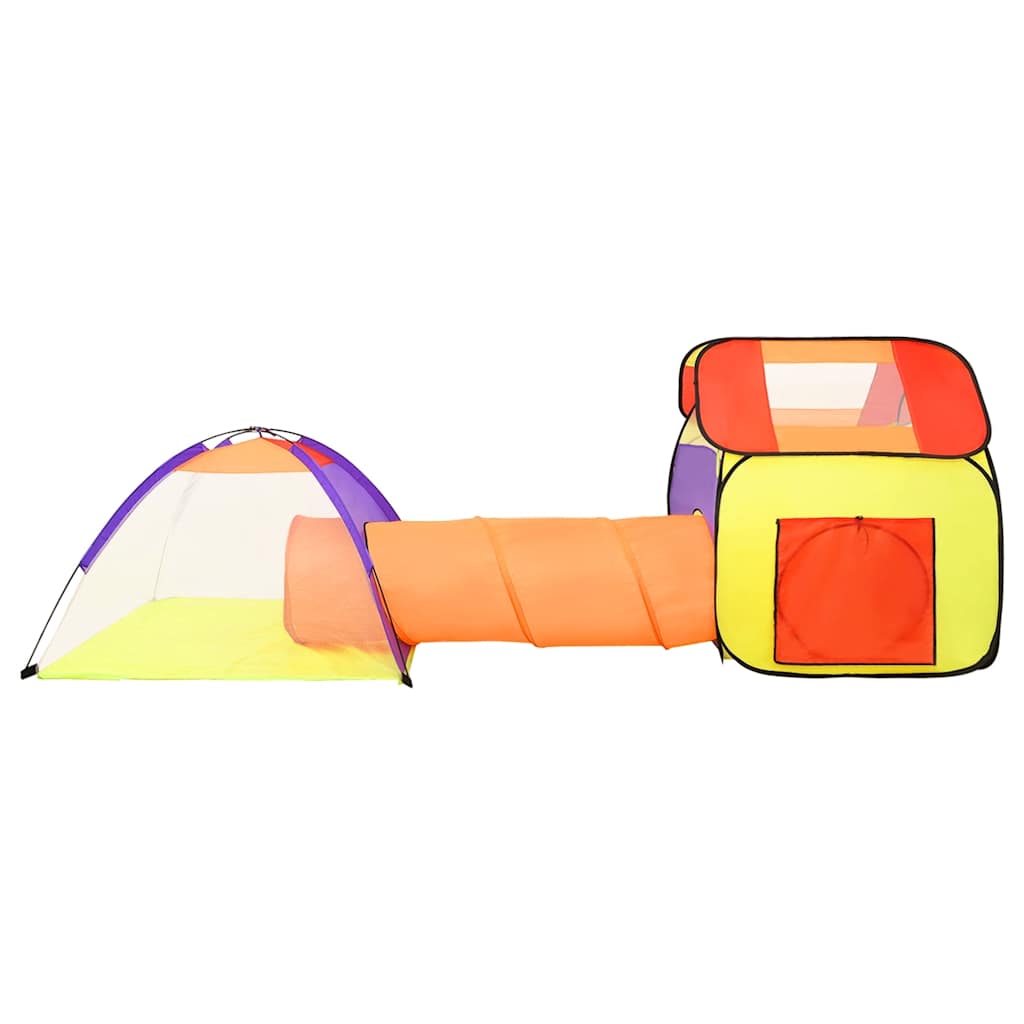 Tenda de brincar infantil com 250 bolas 338x123x111 cm multicor