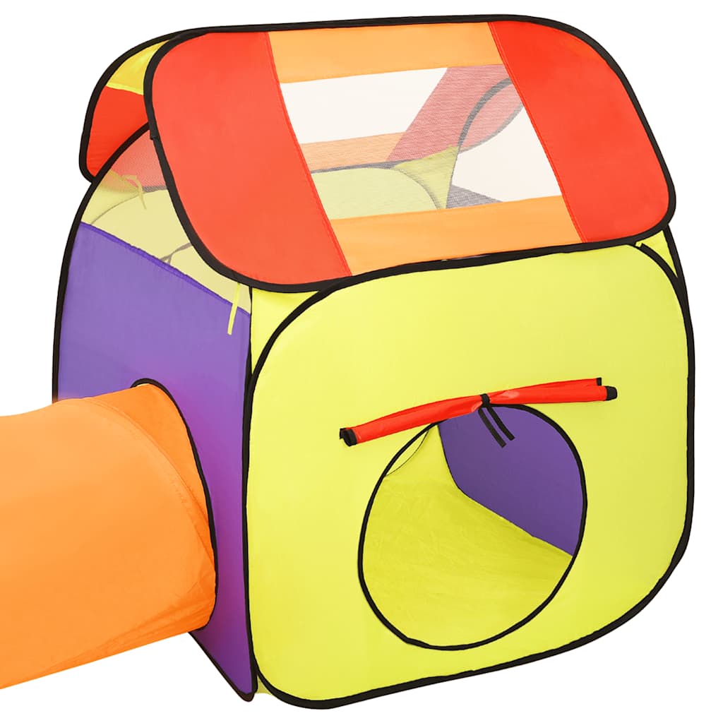 Tenda de brincar infantil com 250 bolas 338x123x111 cm multicor