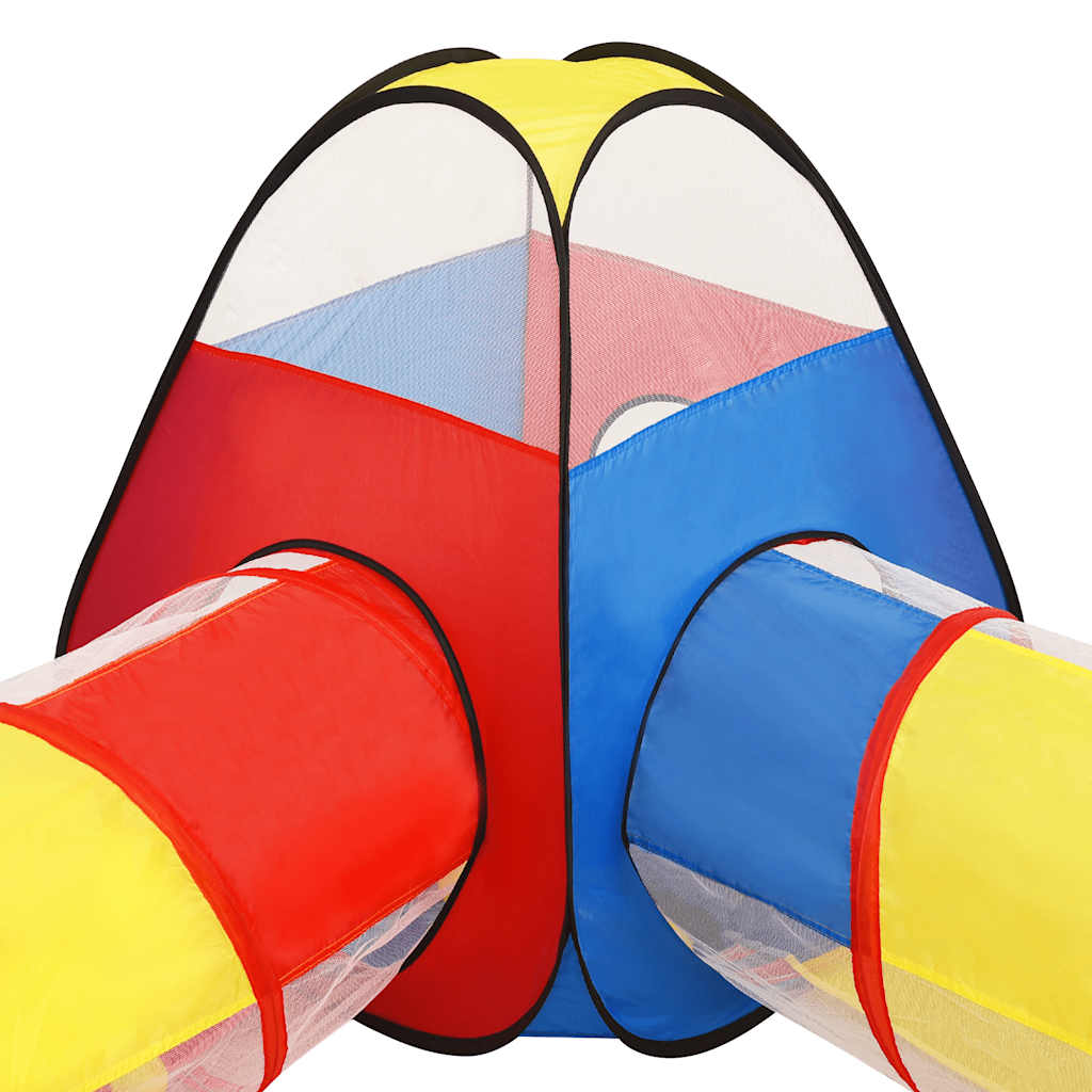 Tenda de brincar infantil com 250 bolas 190x264x90 cm multicor