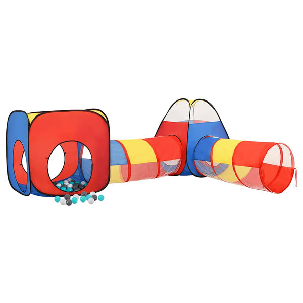 Tenda de brincar infantil com 250 bolas 190x264x90 cm multicor