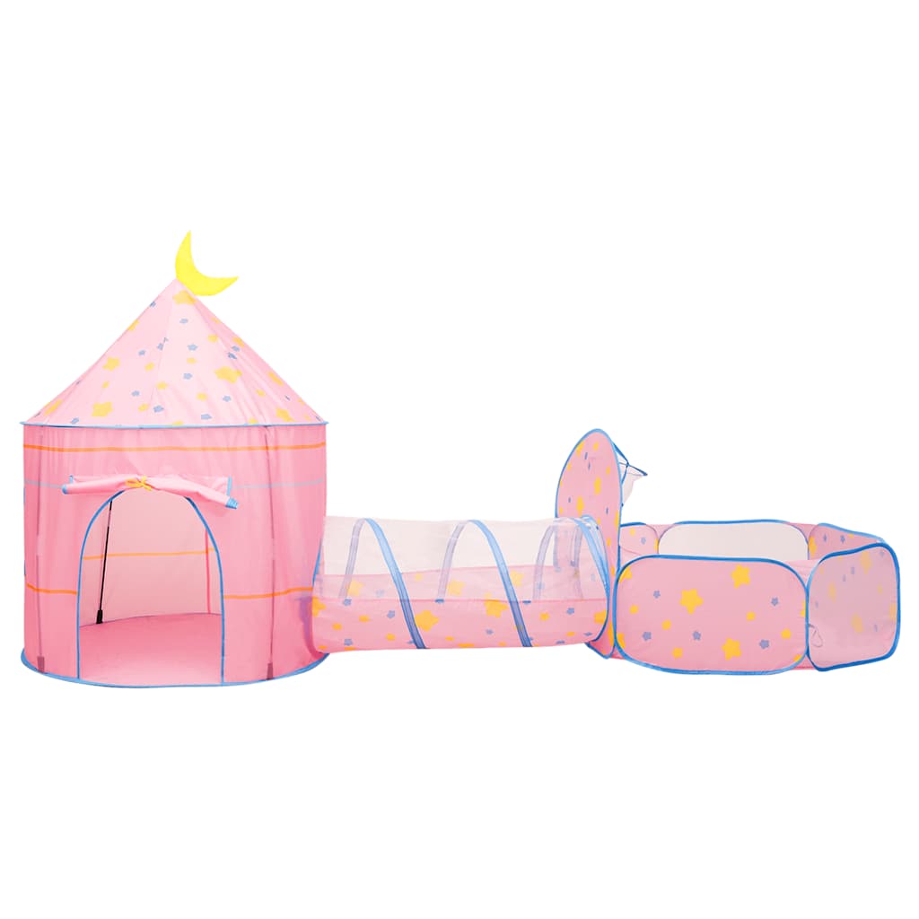 Tenda de brincar infantil com 250 bolas 301x120x128 cm rosa