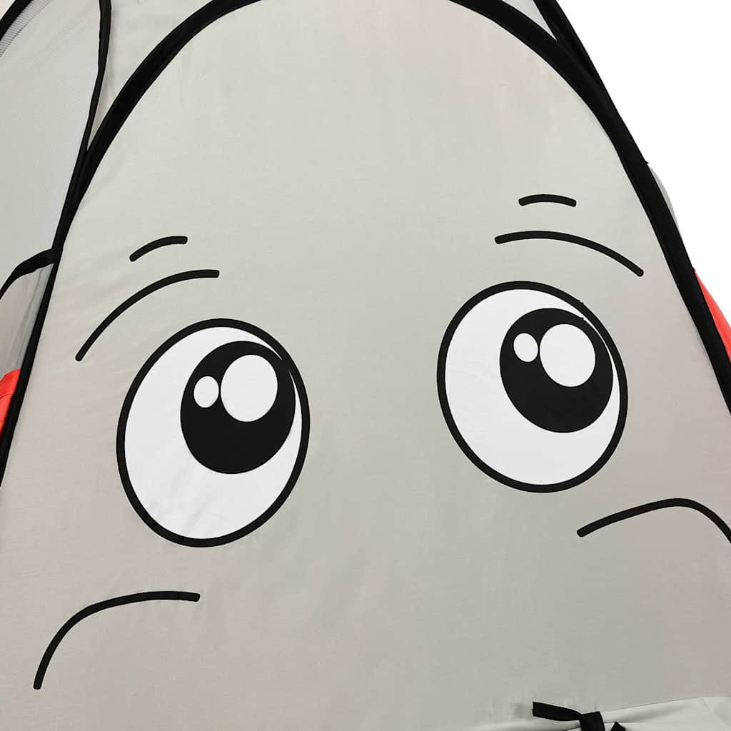 Tenda de brincar elefante com 250 bolas 174x86x101 cm cinzento