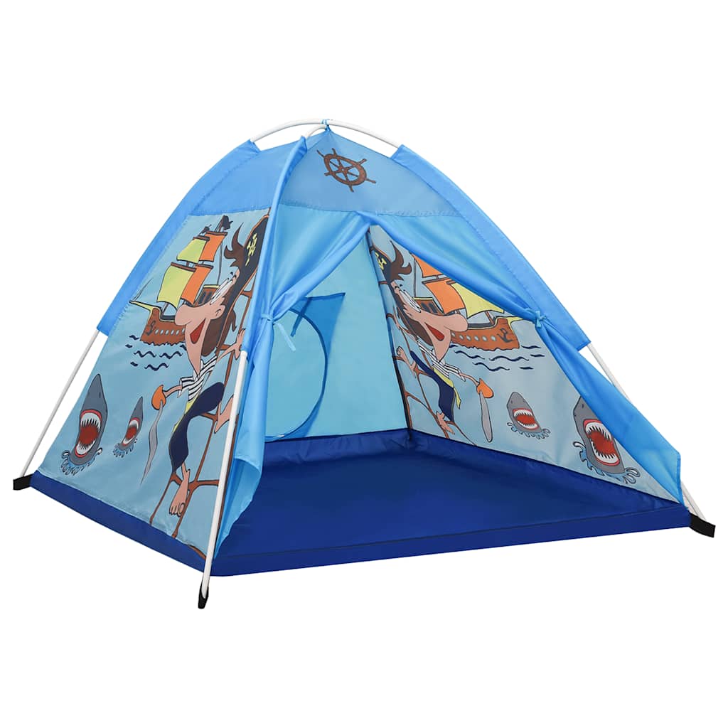 Tenda de brincar infantil com 250 bolas 120x120x90 cm azul