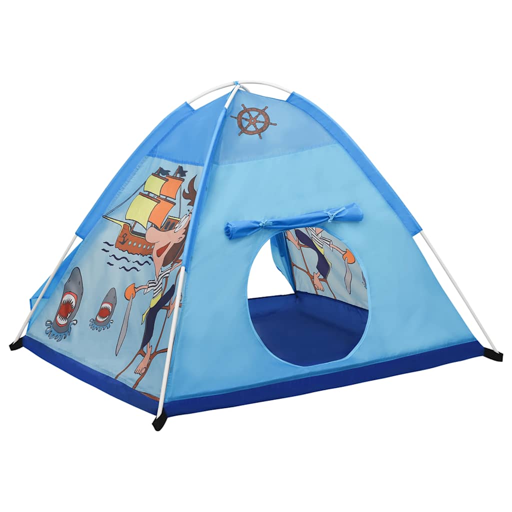 Tenda de brincar infantil com 250 bolas 120x120x90 cm azul