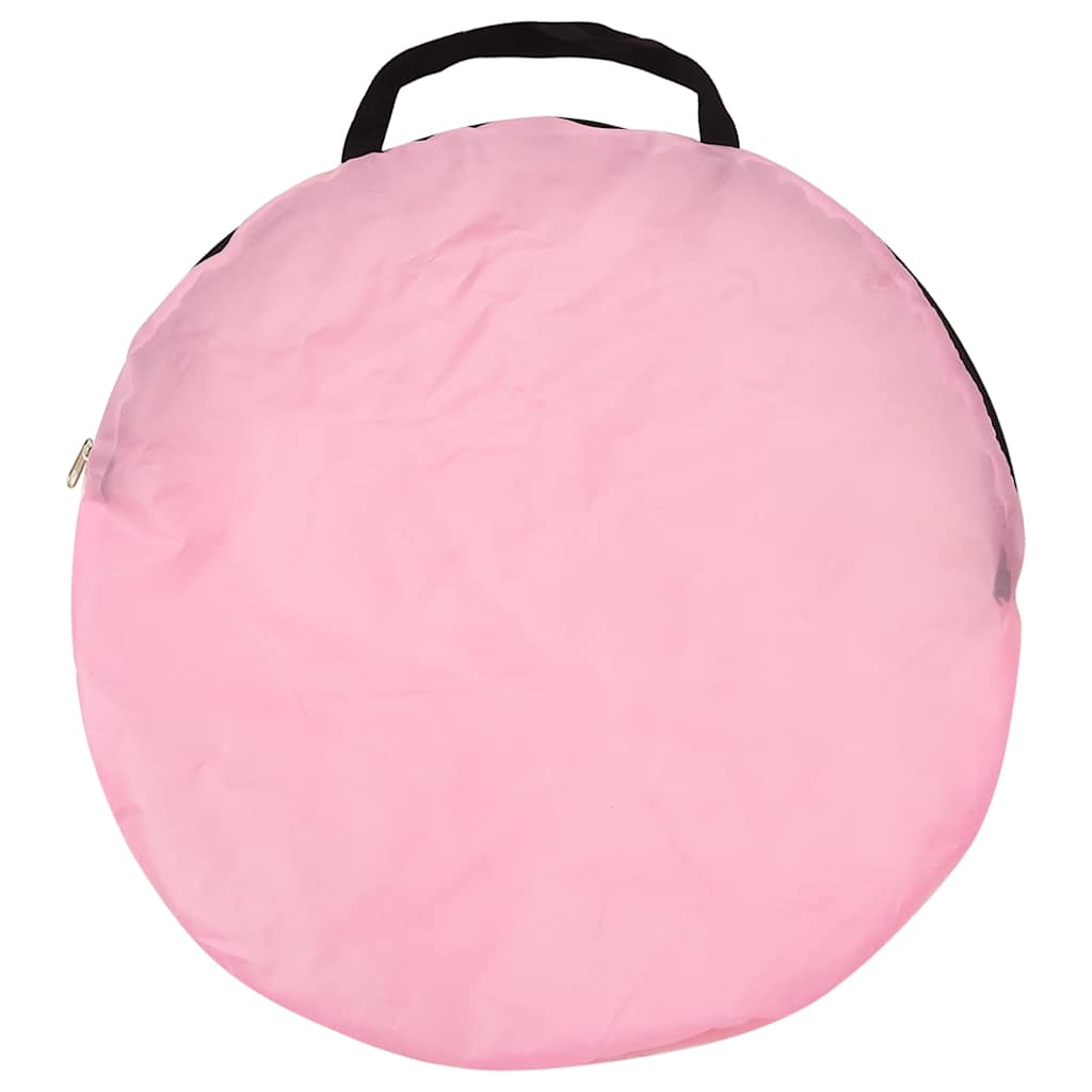 Tenda de brincar infantil com 250 bolas 100x100x127 cm rosa