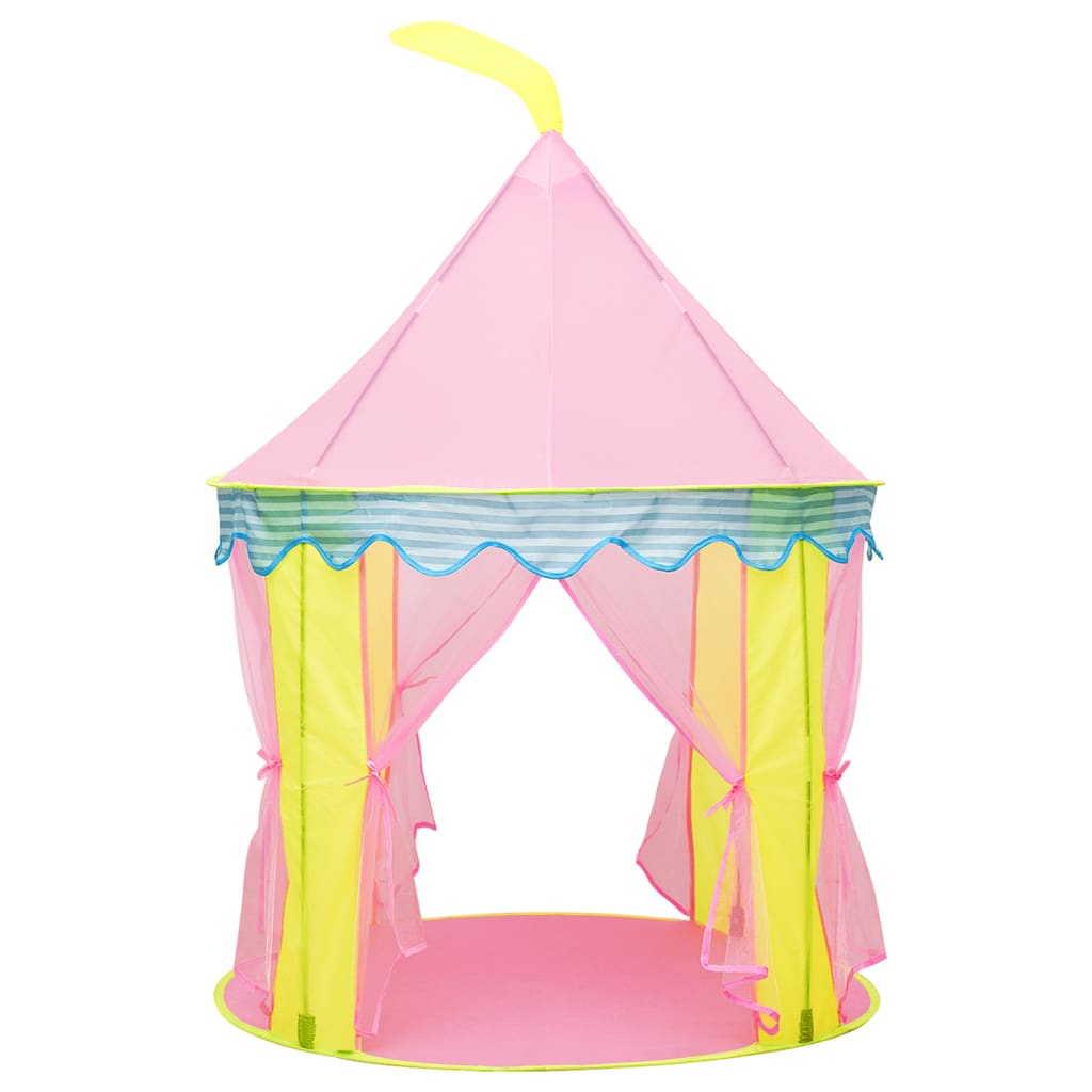 Tenda de brincar infantil com 250 bolas 100x100x127 cm rosa