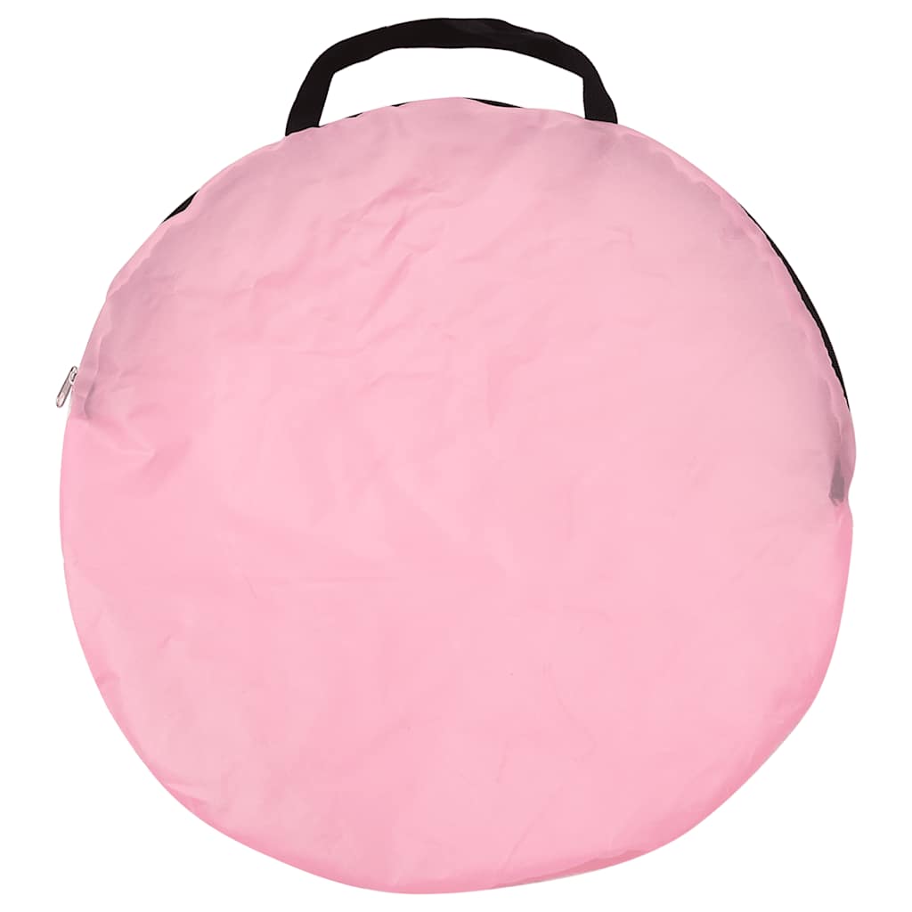 Tenda de brincar infantil com 250 bolas 100x100x127 cm rosa