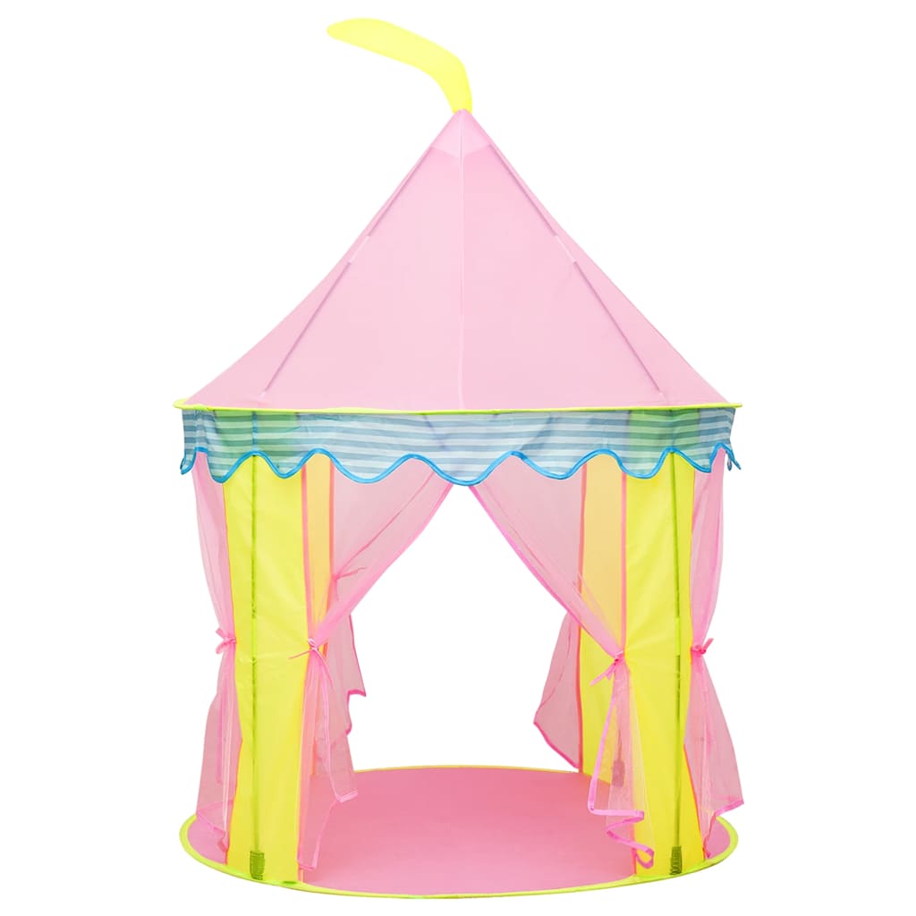 Tenda de brincar infantil com 250 bolas 100x100x127 cm rosa
