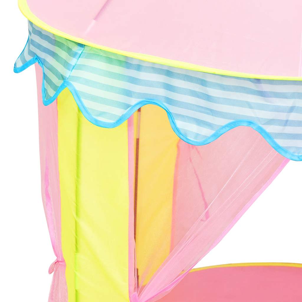 Tenda de brincar infantil com 250 bolas 100x100x127 cm rosa