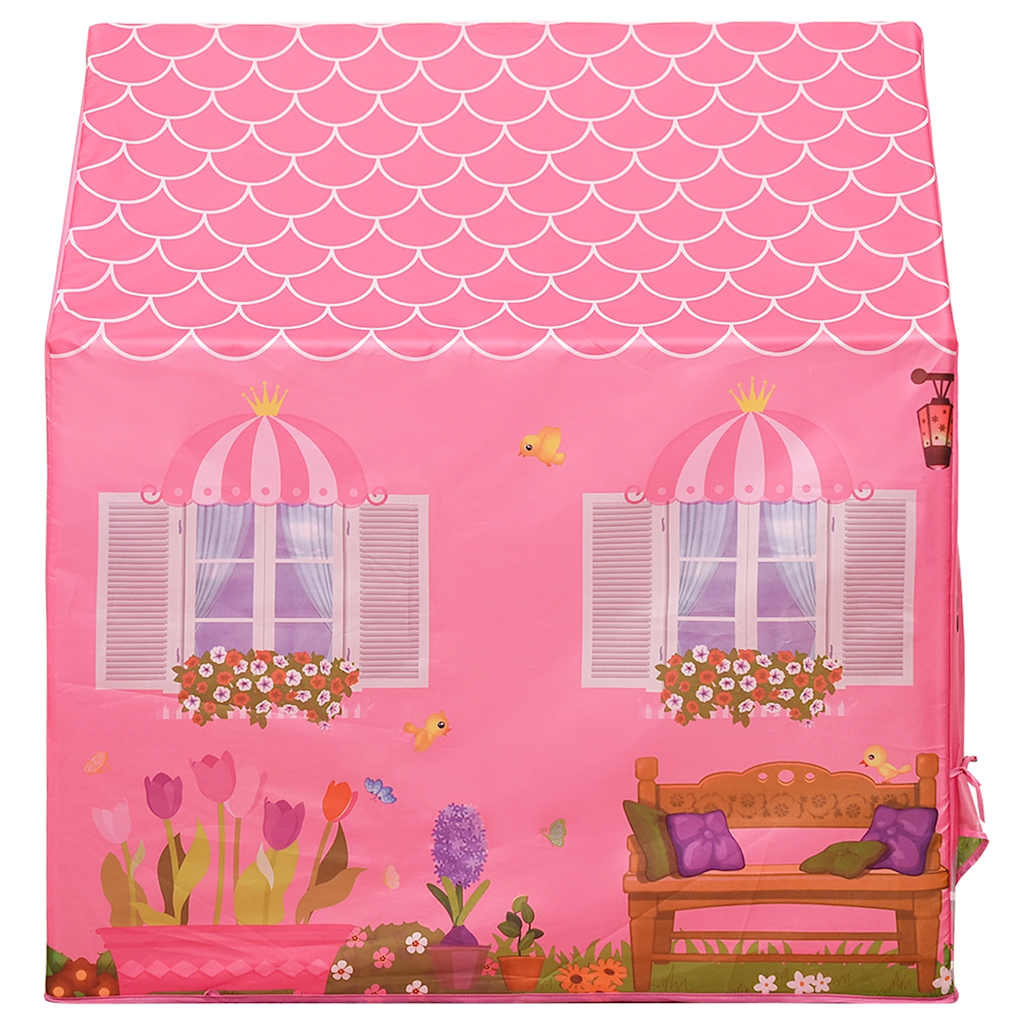 Tenda de brincar infantil com 250 bolas 69x94x104 cm rosa