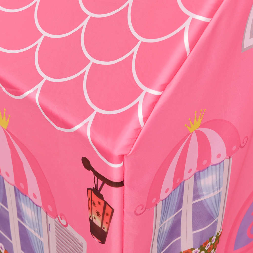 Tenda de brincar infantil com 250 bolas 69x94x104 cm rosa
