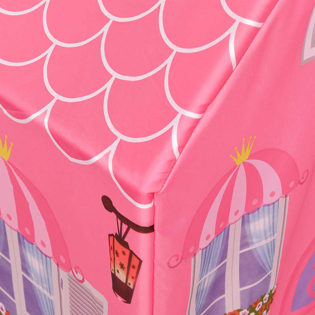 Tenda de brincar infantil com 250 bolas 69x94x104 cm rosa