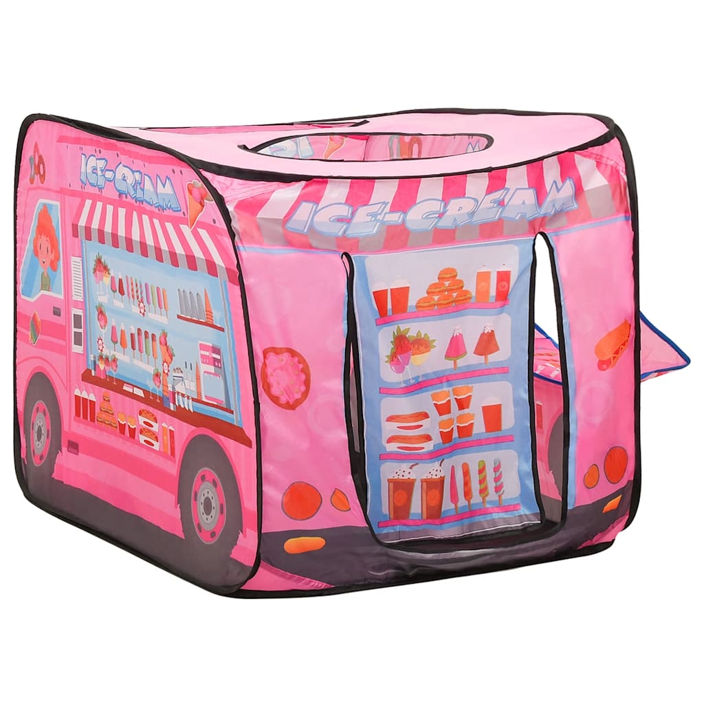 Tenda de brincar infantil com 250 bolas 70x112x70 cm rosa