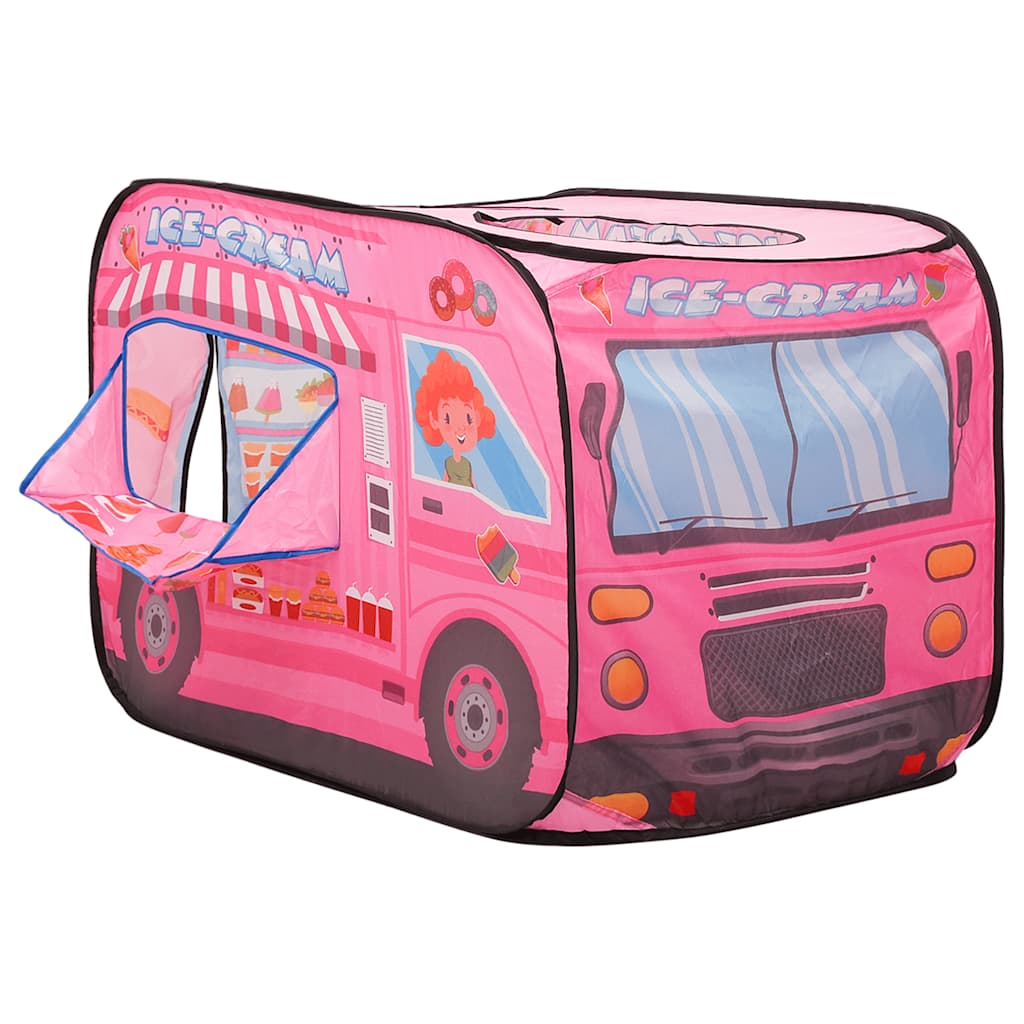 Tenda de brincar infantil com 250 bolas 70x112x70 cm rosa