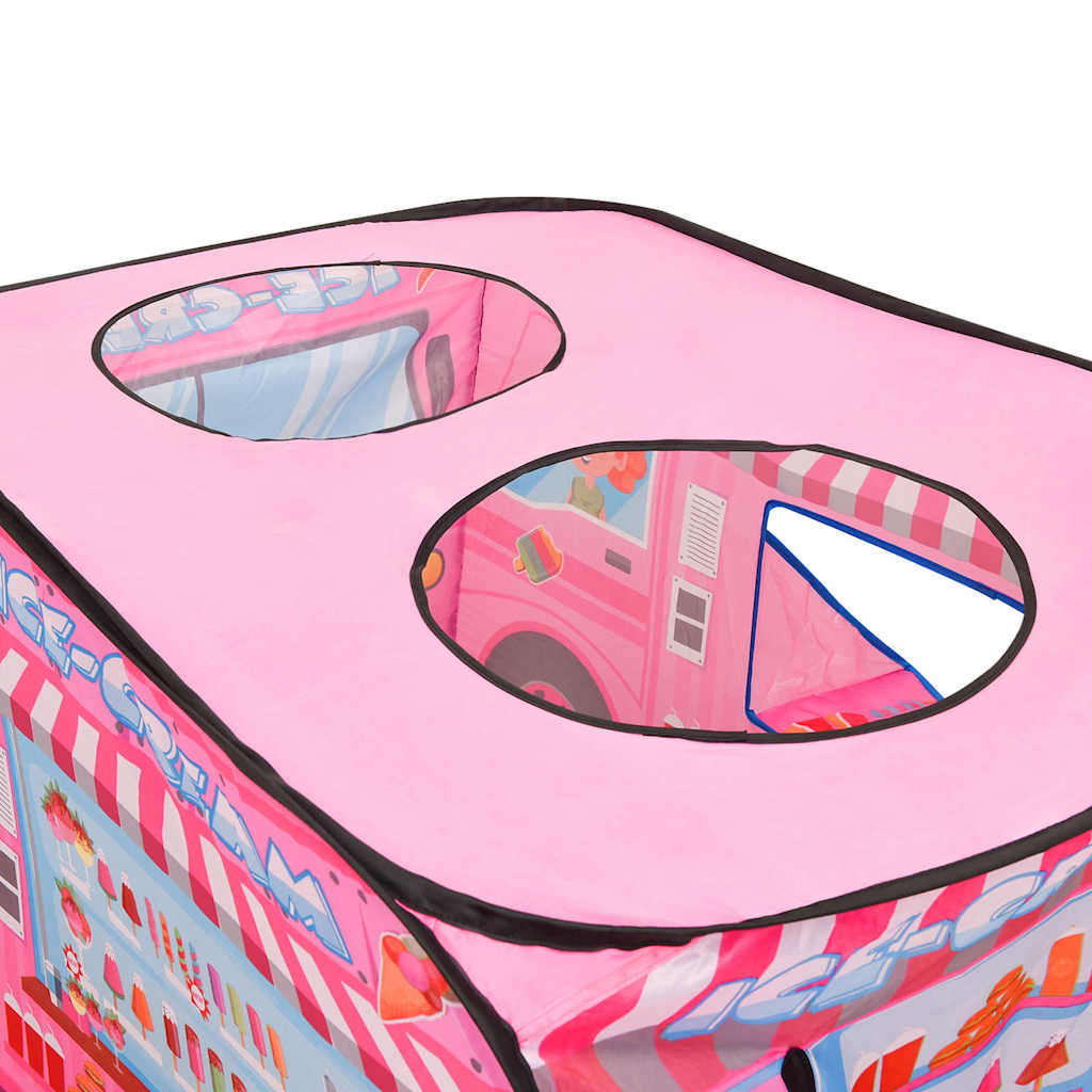 Tenda de brincar infantil com 250 bolas 70x112x70 cm rosa